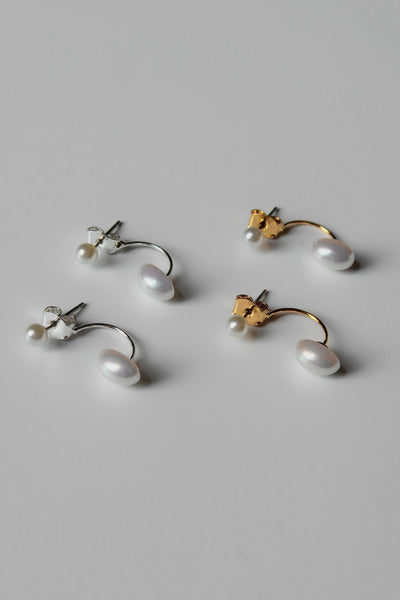 Apryl Pearl Earrings (Gold)