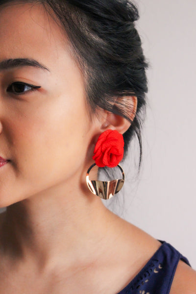 Bloma Earrings (Red)