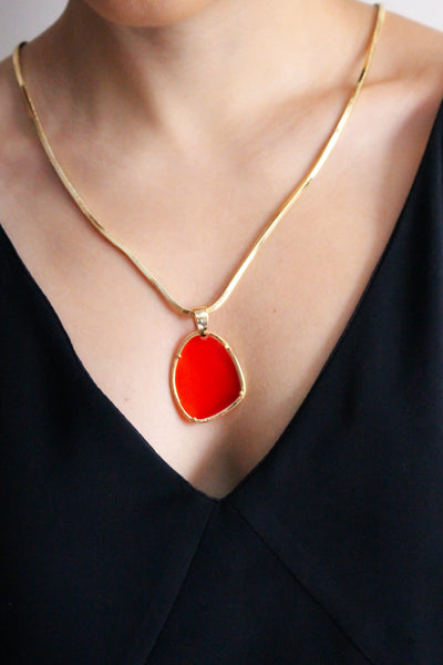 Clarrisa Acrylic Necklace (Red)