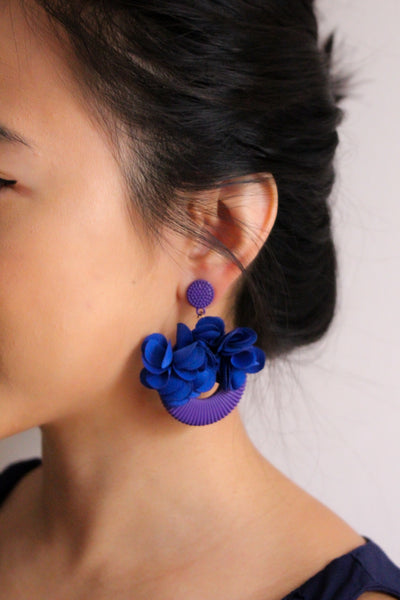Fiore Drop Earrings (Violet)