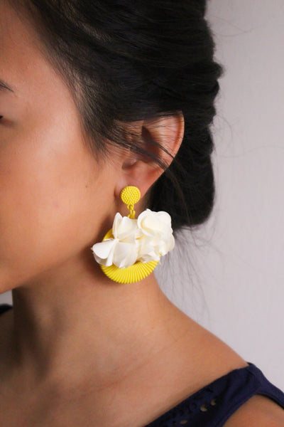 Fiore Drop Earrings (Yellow)
