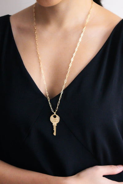 Knox Key Necklace (Gold)