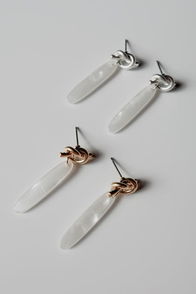 Maeve Knot Earrings (Silver)