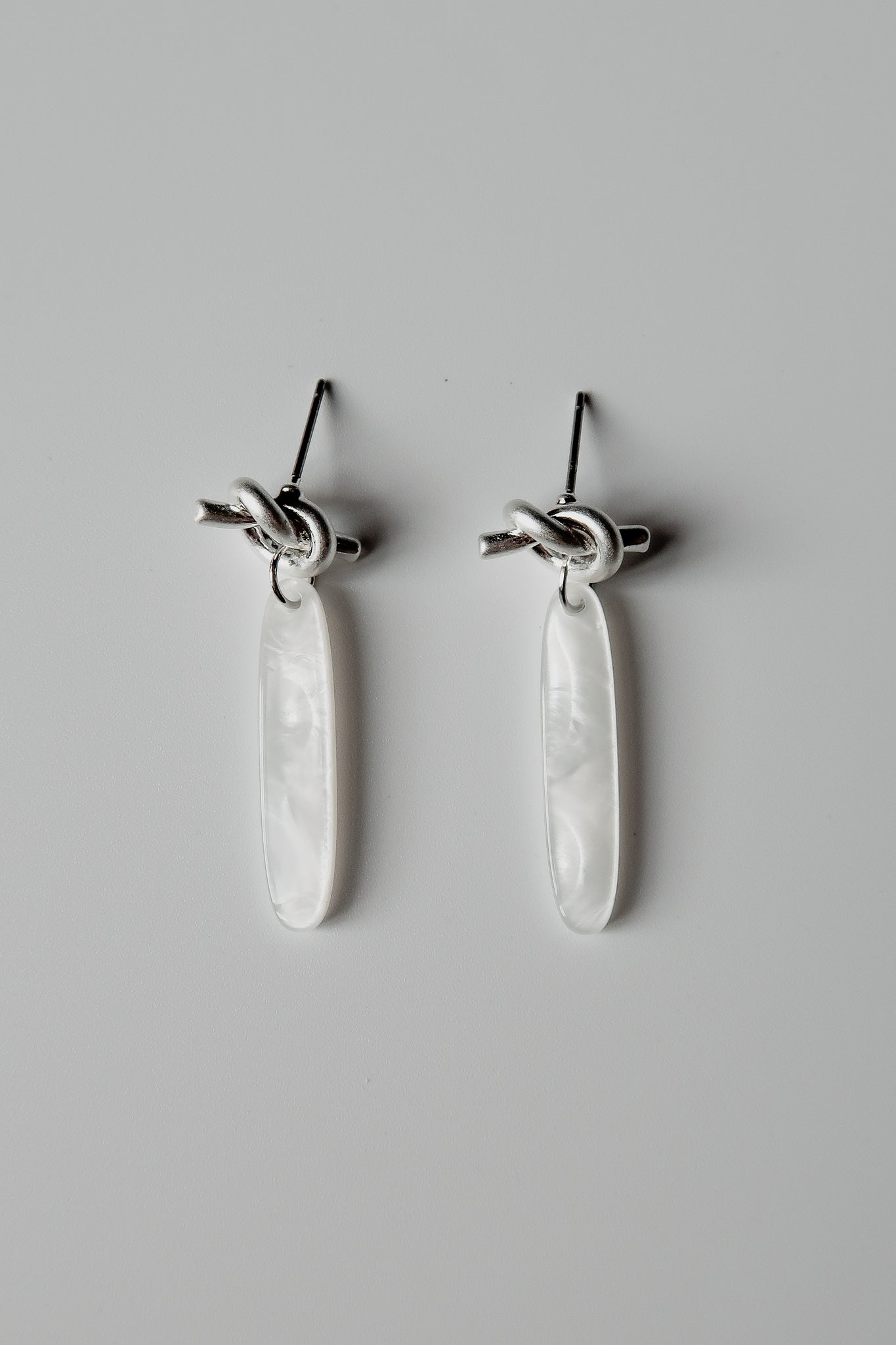 Maeve Knot Earrings (Silver)